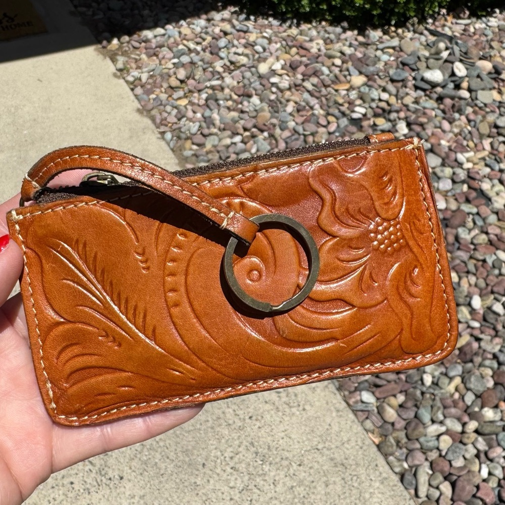 Patricia Nash Embossed Leather Wristlet